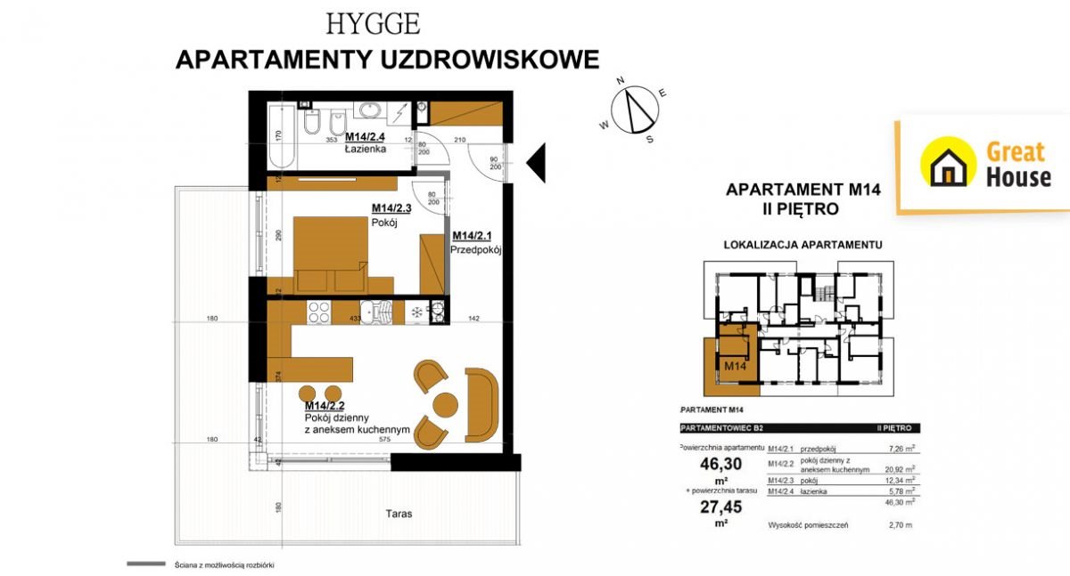 Mieszkanie dwupokojowe na sprzedaż Busko-Zdrój, Ludwika Waryńskiego  46m2 Foto 1