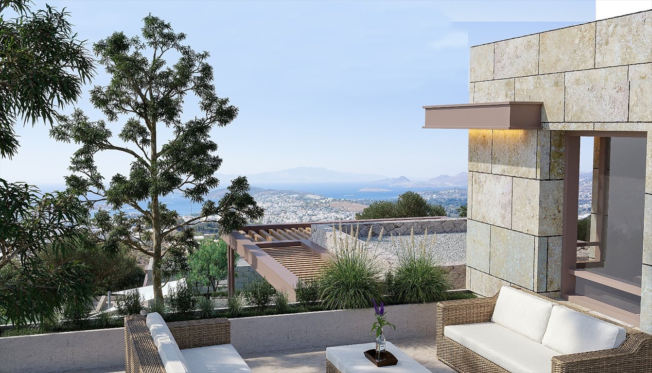 Panoramiczne apartamenty z ogrodem i widokiem na morze Turcja, Bodrum, Konacık, Bodrum, Muğla  144m2 Foto 1