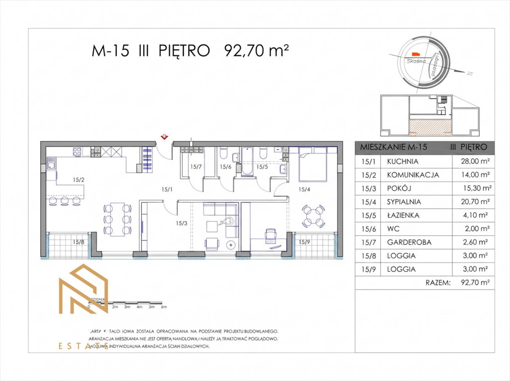 Do sprzedania przestronne 92,7 m² na ostatnim piętrze w Krakowie Kraków, Ruczaj  93m2 Foto 1
