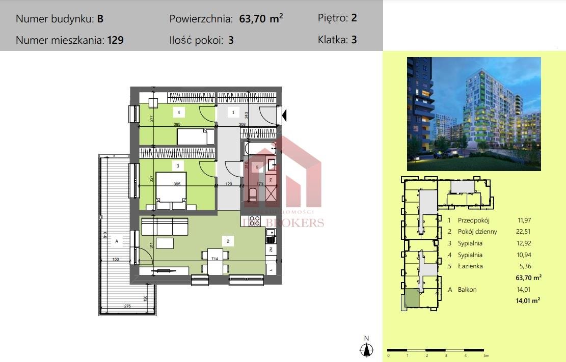 Mieszkanie trzypokojowe na sprzedaż Rzeszów, Dworzysko, Technologiczna  64m2 Foto 2