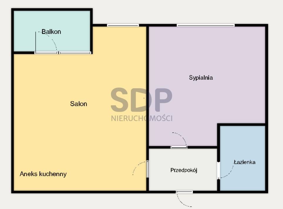 Mieszkanie dwupokojowe na sprzedaż Wrocław, Wysoka, Cztery Podkowy  43m2 Foto 7