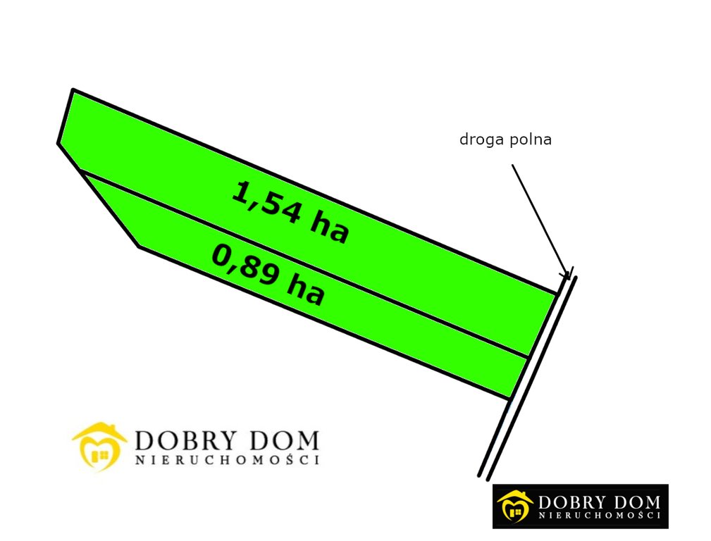 Dwie działki rolne 2,4 ha w Dubinach – możliwość zakupu całości Dubiny  24 233m2 Foto 1