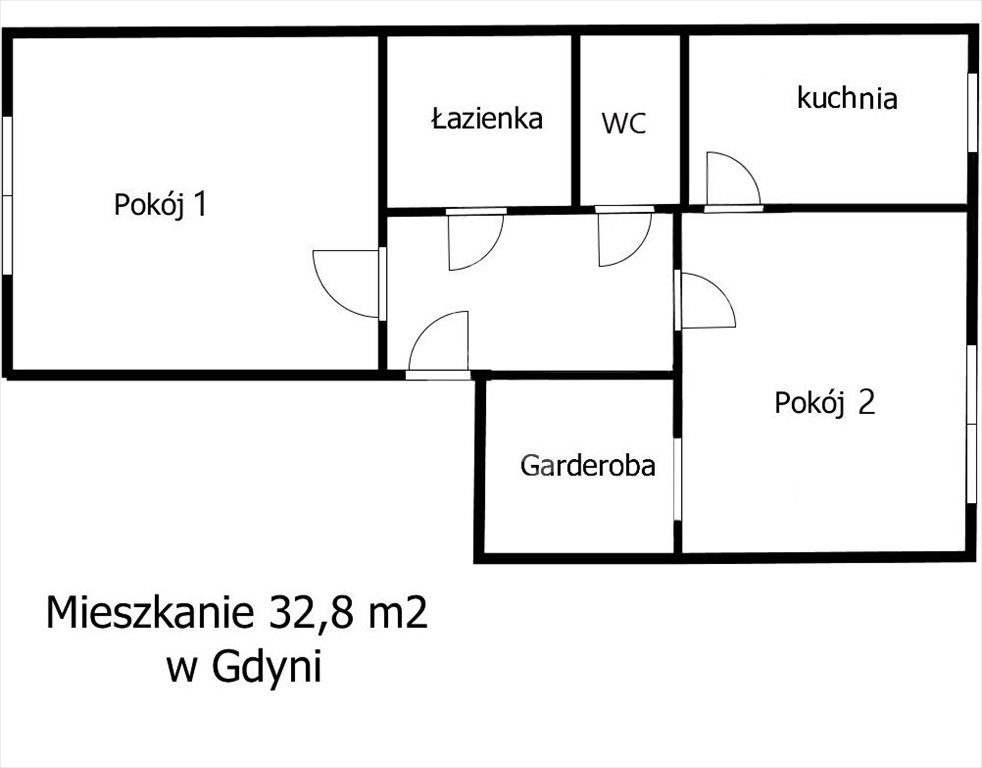 Mieszkanie dwupokojowe na sprzedaż Gdynia, Obłuże, Adm.J.Unruga  33m2 Foto 2