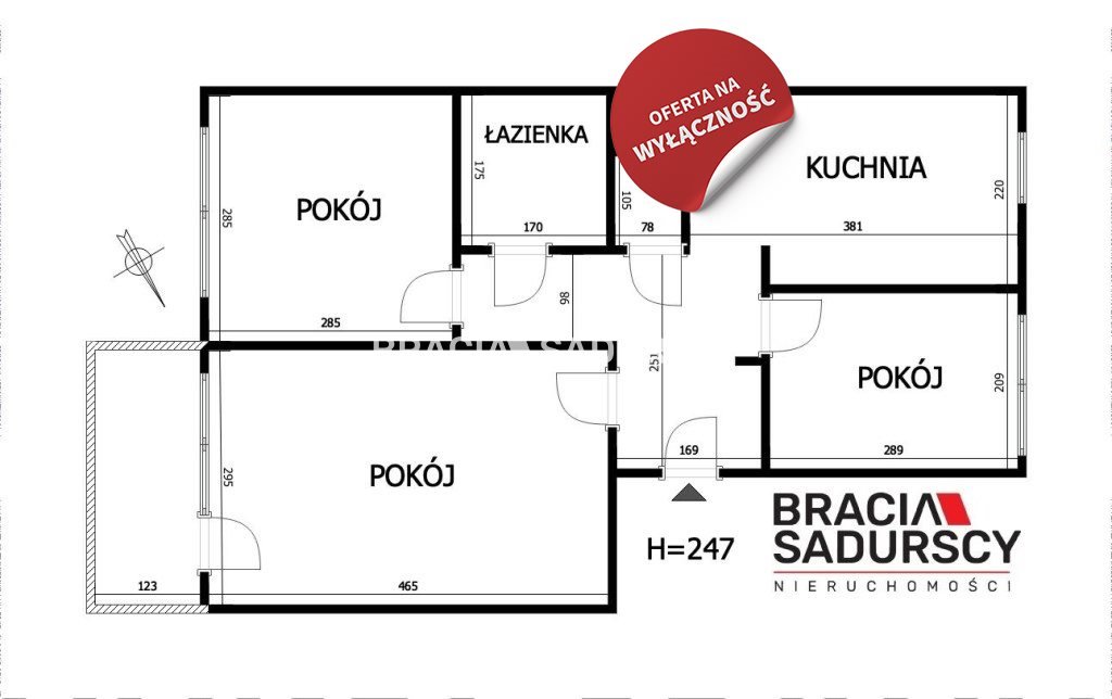 Mieszkanie trzypokojowe na sprzedaż Kraków, Prądnik Czerwony, Prądnik Czerwony, Powstańców  46m2 Foto 3