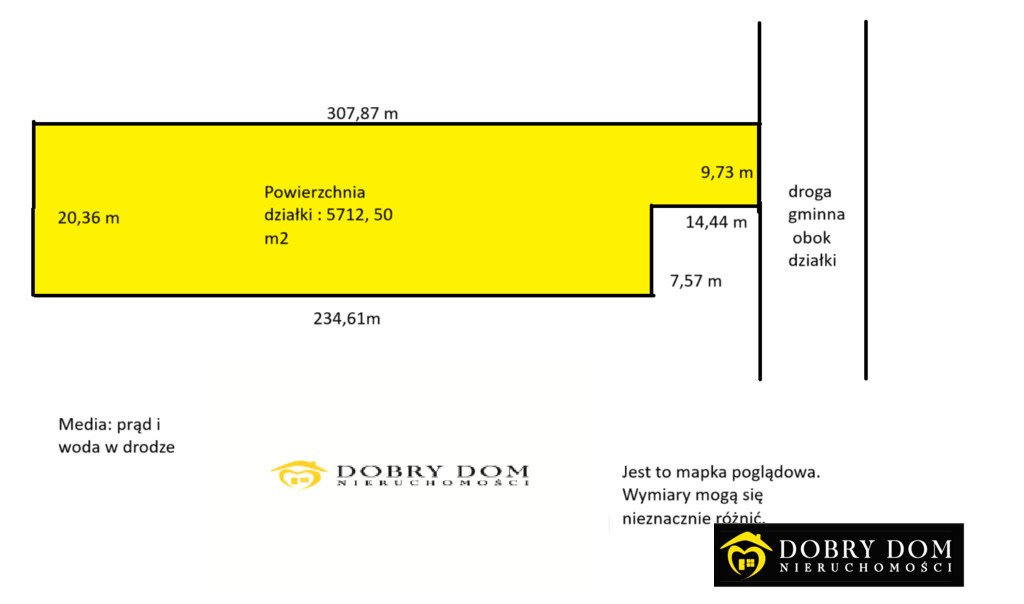 Działka 5712 m² w spokojnej okolicy z mediami i lasem Nowosady  5 633m2 Foto 1
