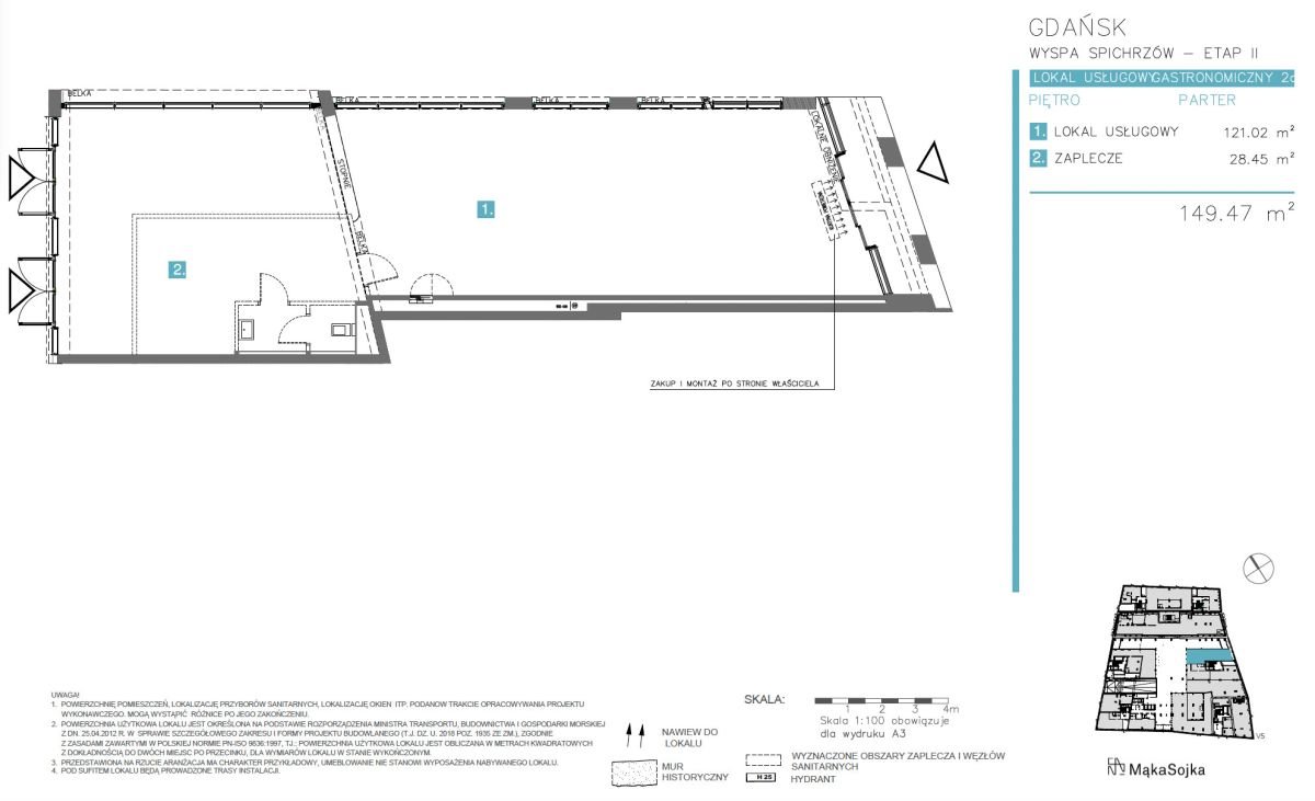 Lokal użytkowy na wynajem Gdańsk, Śródmieście, Motławska  149m2 Foto 8