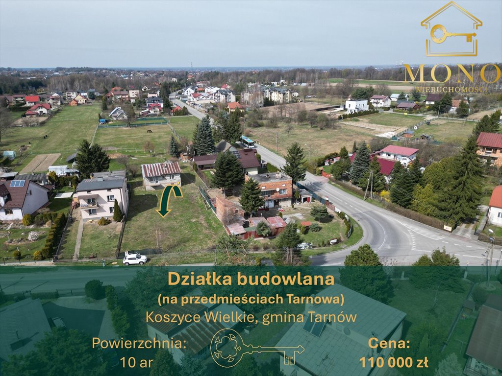 Polecam działkę 10 arów z pełnym uzbrojeniem i szybkim dojazdem Koszyce Wielkie  1 000m2 Foto 1