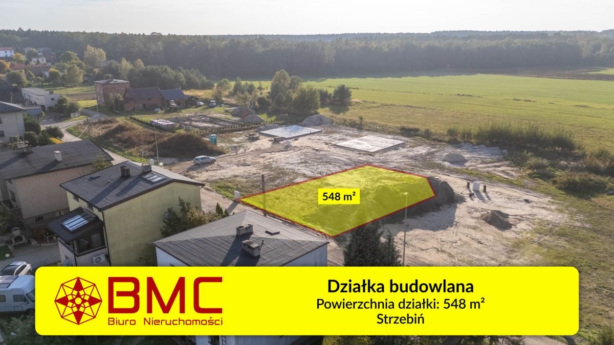 Na sprzedaż działka 548 m² w Strzebiń, idealna pod budowę Strzebiń, Żwirki i Wigury  548m2 Foto 1