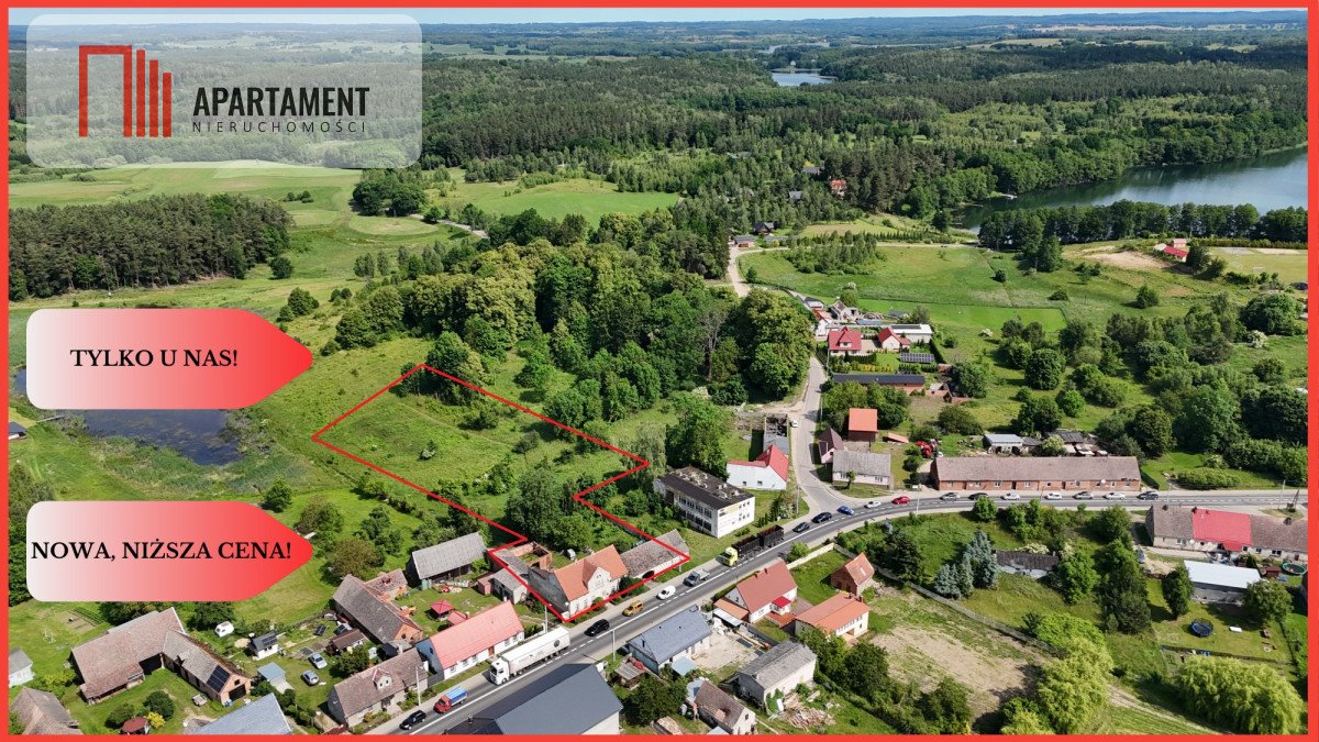 Urokliwe siedlisko z widokiem na staw i zabytkowe budynki Siemczyno  669m2 Foto 1