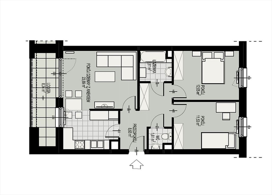 Nowoczesne 3-pokojowe mieszkanie z balkonem i możliwością własnej aranżacji Lublin, Dziesiąta, Wyścigowa  61m2 Foto 1