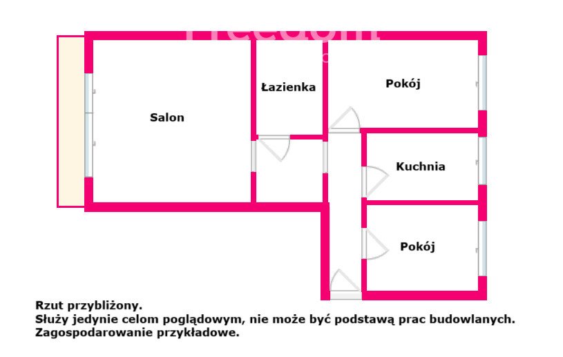 Mieszkanie trzypokojowe na sprzedaż Zabrze, Fryderyka Chopina  47m2 Foto 2