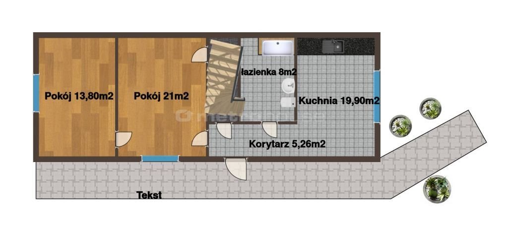 Dom po remoncie z ogrodem, 68 m², Biała Podlaska Biała Podlaska, Jaśminowa  68m2 Foto 1