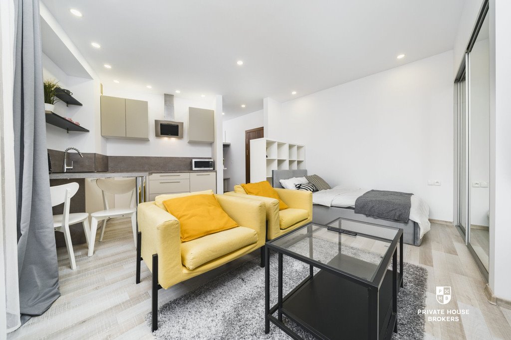 Studio z ogrodem w Podgórzu, pełne wyposażenie Kraków, Podgórze, Jana Zamoyskiego  29m2 Foto 1