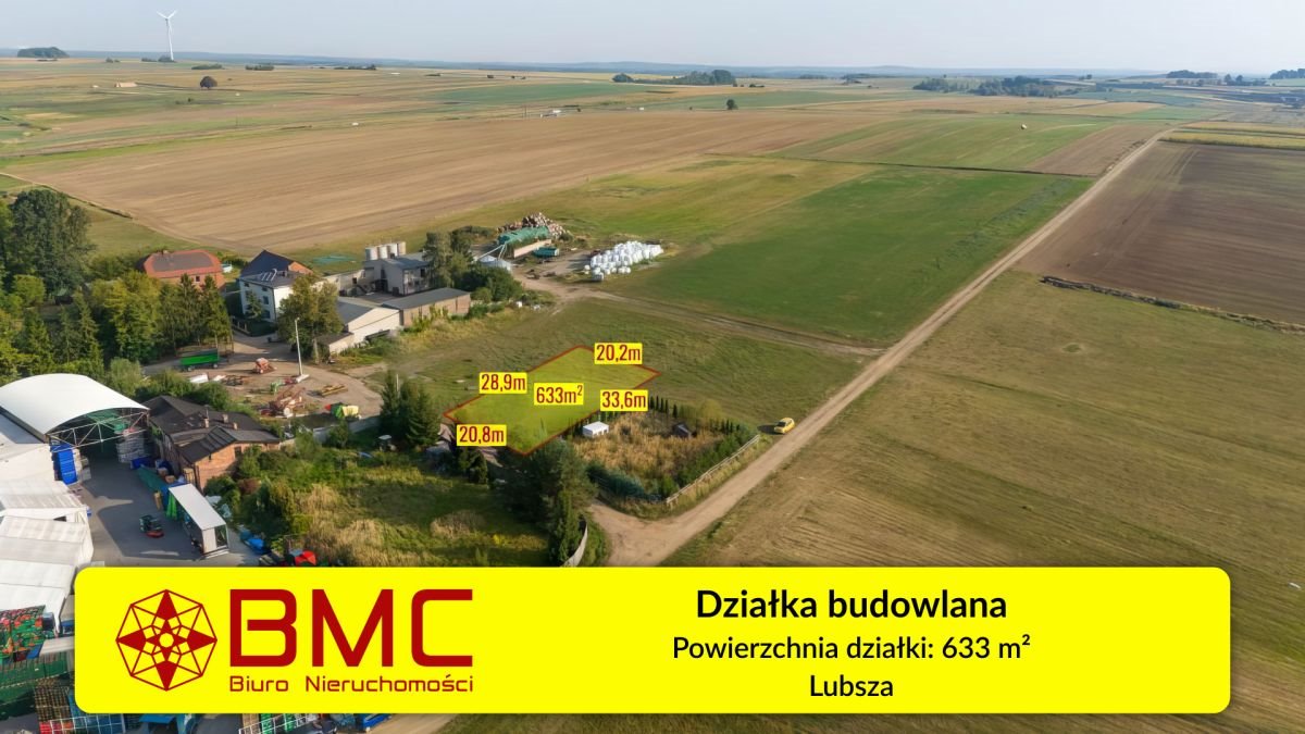 Działka budowlana 633 m² w Lubszy - media, urokliwe otoczenie Lubsza, Młynek  633m2 Foto 1