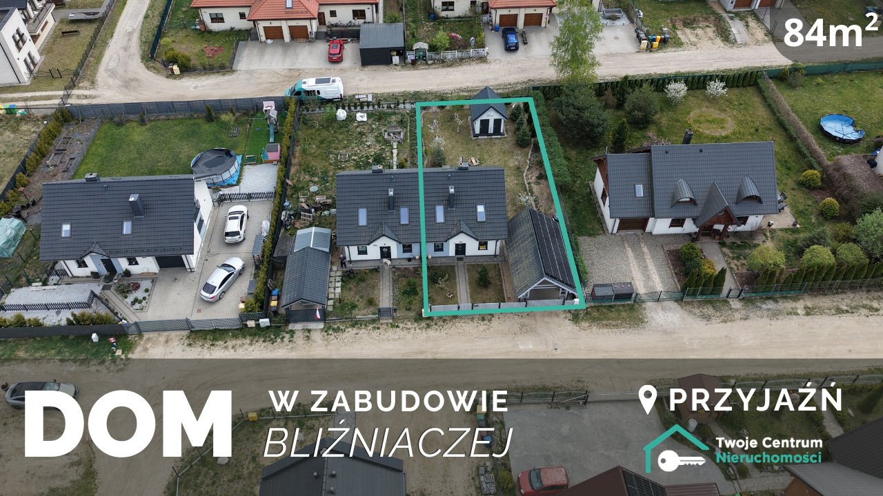 Przytulny dom 84 m2 z garażem, tarasem i fotowoltaiką Przyjaźń, Przytulna  84m2 Foto 1