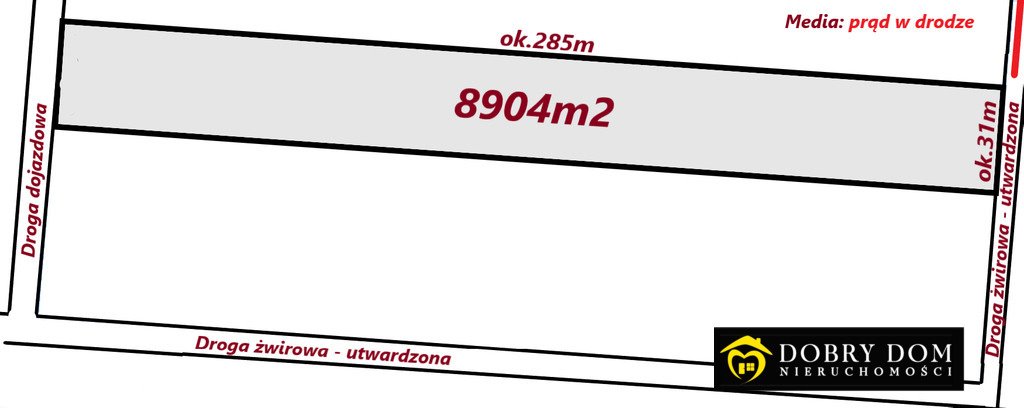 Działka inwestycyjna Kuriany 8 904 m² z mediami polecam Kuriany  8 904m2 Foto 1