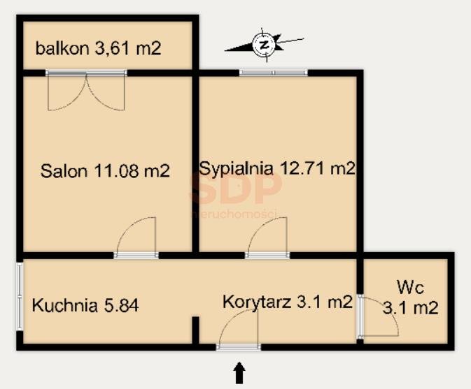 Mieszkanie dwupokojowe na sprzedaż Wrocław, Fabryczna, Nowy Dwór, Wojrowicka  36m2 Foto 3