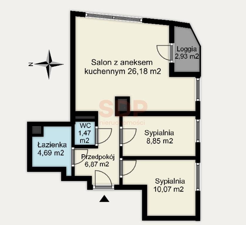 Mieszkanie trzypokojowe na sprzedaż Wrocław, Śródmieście, Kleczków, Wybrzeże Conrada - Korzeniowskiego  58m2 Foto 2