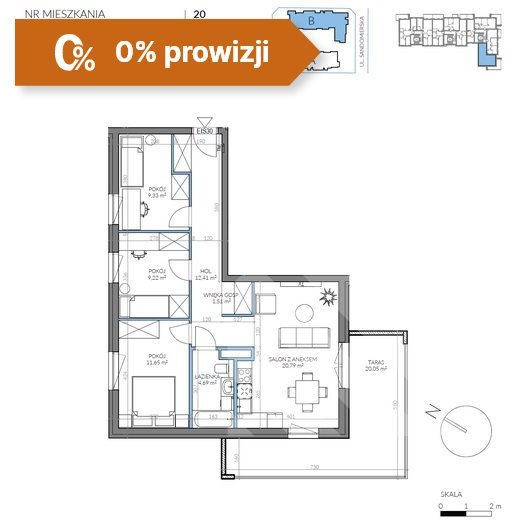 Mieszkanie czteropokojowe  na sprzedaż Bydgoszcz, Kapuściska  70m2 Foto 6