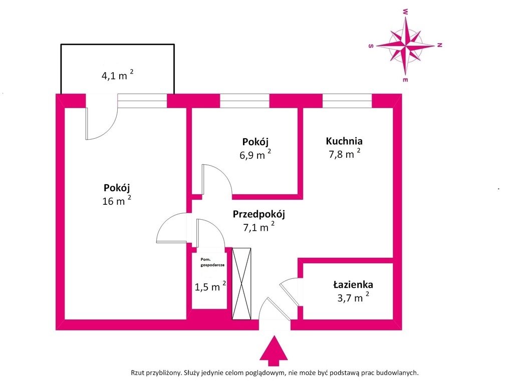 Mieszkanie dwupokojowe na sprzedaż Biała Podlaska, Augusta Fieldorfa 32  45m2 Foto 5