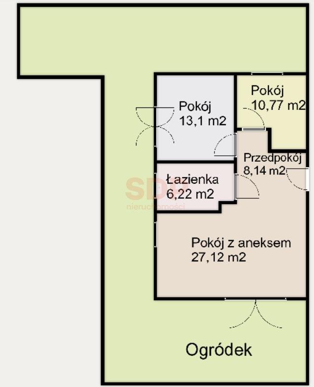 Mieszkanie trzypokojowe na sprzedaż Kiełczów, Polna  66m2 Foto 6