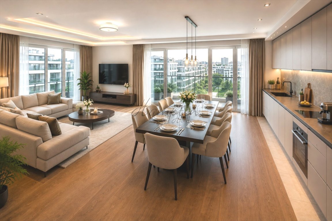 Penthouse z tarasem i panoramicznym widokiem na Mokotów Warszawa, Mokotów, Janusza Kurtyki  93m2 Foto 1