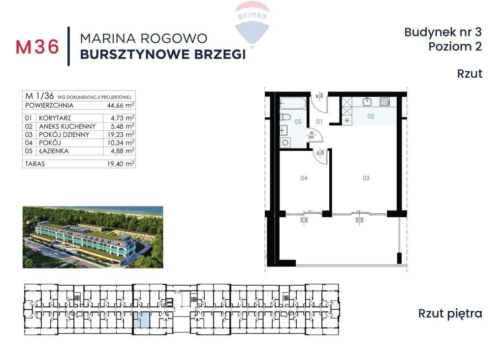Mieszkanie dwupokojowe na sprzedaż Rogowo  45m2 Foto 1