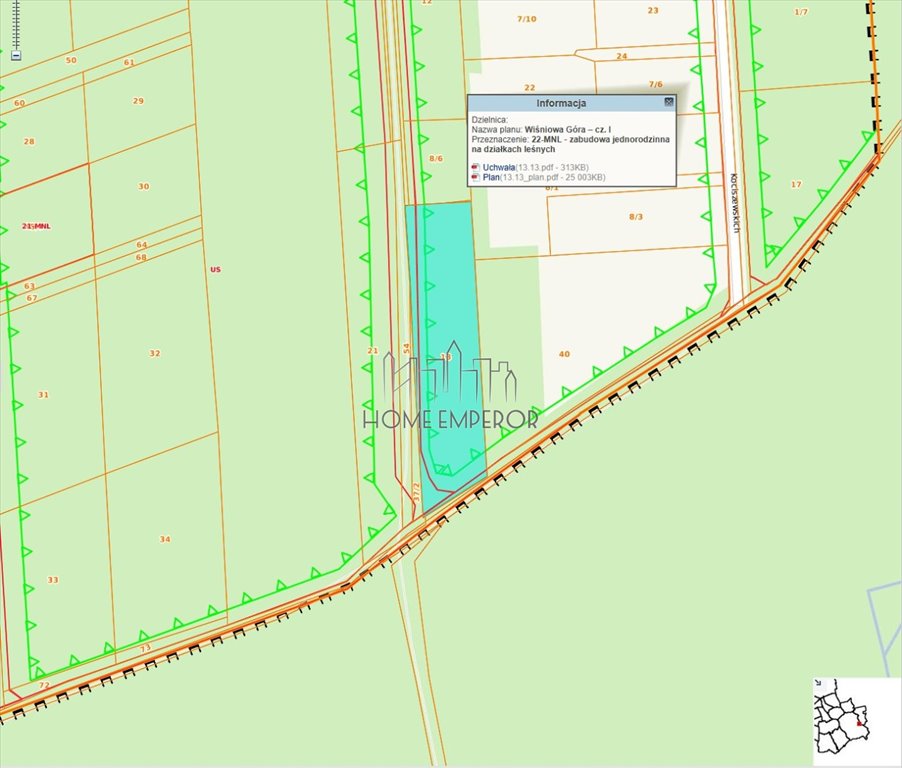 Działka budowlana na sprzedaż Warszawa, Wawer, Międzylesie, Kociszewskich  2 784m2 Foto 1