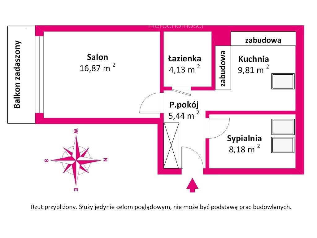 Mieszkanie dwupokojowe na sprzedaż Siedlce, Warszawska  44m2 Foto 1