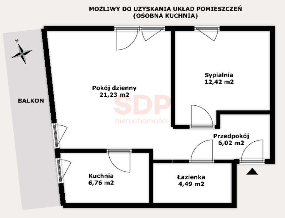 Mieszkanie dwupokojowe na sprzedaż Wrocław, Stare Miasto, Stare Miasto  51m2 Foto 3