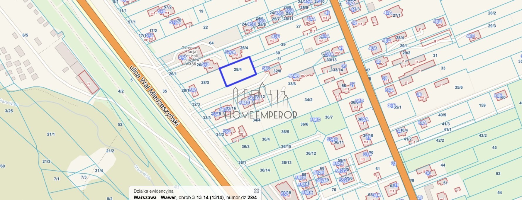 Działka budowlana na sprzedaż Warszawa, Wawer, Las, Wał Miedzeszyński  694m2 Foto 1