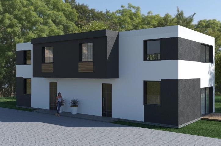 Nowoczesny dom bliźniak z ogrzewaniem podłogowym, 87 m2 Komprachcice  87m2 Foto 1