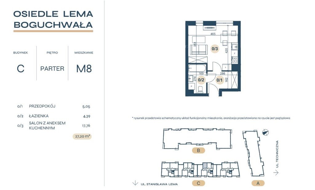 Kawalerka na sprzedaż Boguchwała, Stanisława Lema  27m2 Foto 7