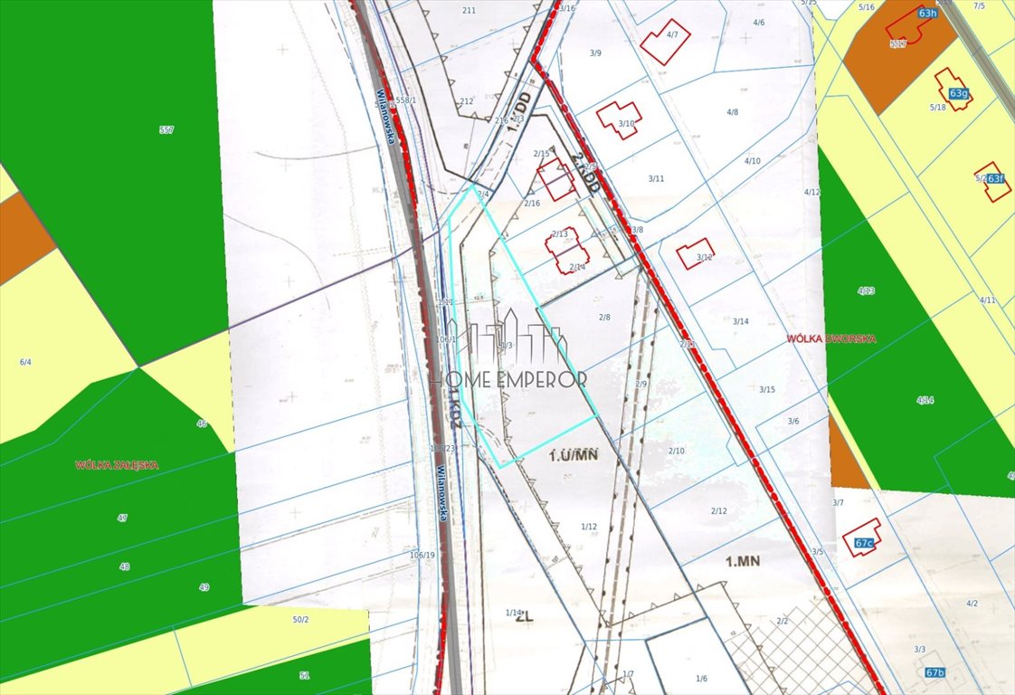 Działka 4000 m² z mediami, planem usług i zabudowy Wólka Dworska, Wilanowska  4 000m2 Foto 1