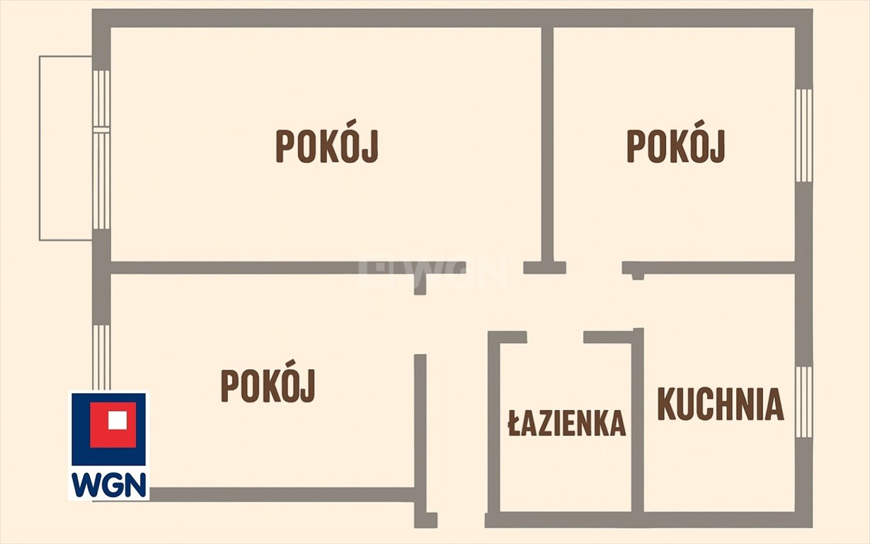 Mieszkanie trzypokojowe na sprzedaż Wejherowo, Osiedle Kaszubskie  57m2 Foto 1