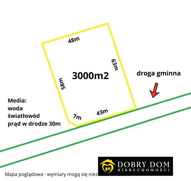 Działka 3000 m² pod dom lub inwestycję w Janowicach. Janowicze  3 000m2 Foto 1
