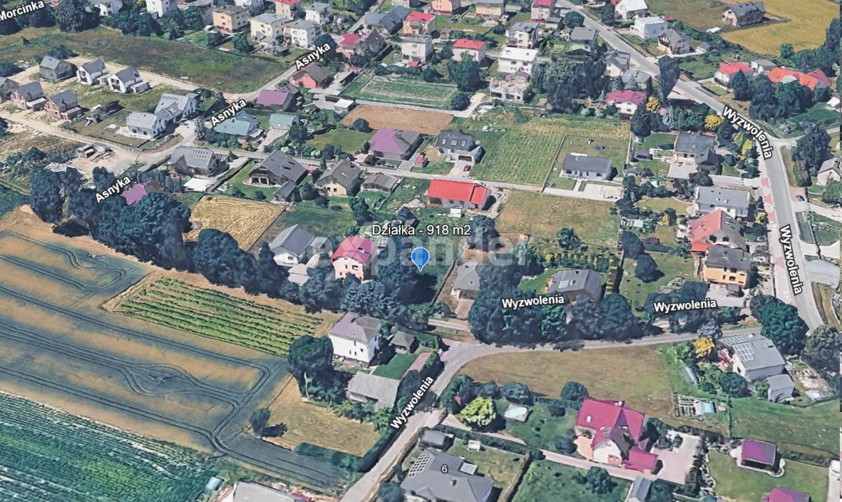 Działka 918 m2 pod dom jednorodzinny, media, spokojne osiedle Chybie, Asnyka  918m2 Foto 1