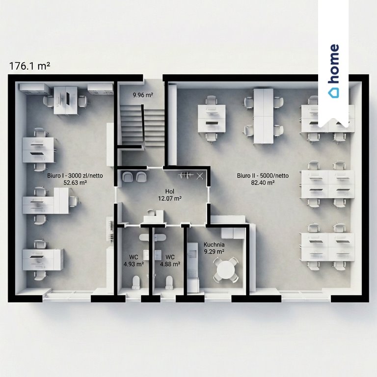 Polecam nowoczesne biura na wynajem w Świeciu z parkingiem Świecie, Bydgoska  134m2 Foto 1