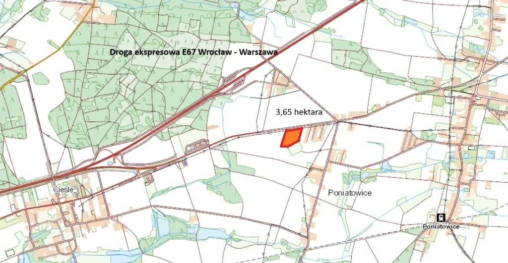 Działka przemysłowo-handlowa na sprzedaż Poniatowice  36 500m2 Foto 4
