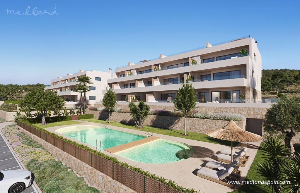 Nowoczesny apartament 3 pok. z widokiem na pole golfowe Hiszpania, Dehesa De Campoamor  133m2 Foto 1