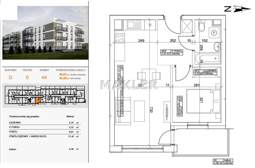 Mieszkanie dwupokojowe na sprzedaż Bydgoszcz, Szwederowo  40m2 Foto 4