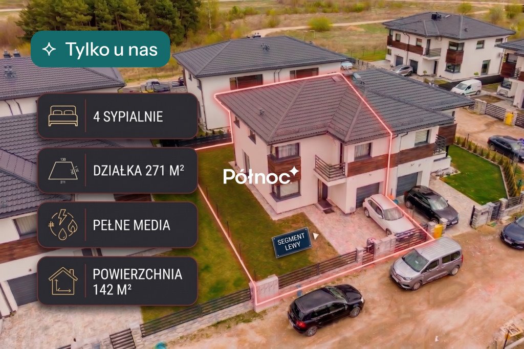 Nowoczesny dom bliźniak 142 m² z garażem i 4 sypialniami Halickie, Zimowa  142m2 Foto 1