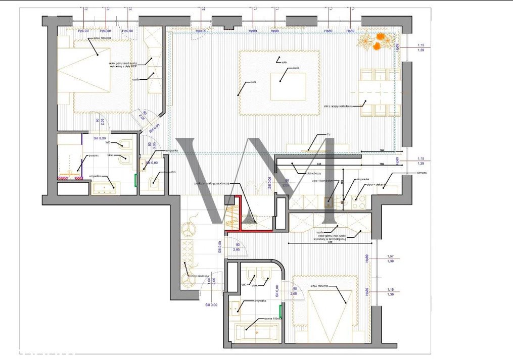 Mieszkanie trzypokojowe na wynajem Warszawa, Mokotów, Stegny, Jana III Sobieskiego  140m2 Foto 9