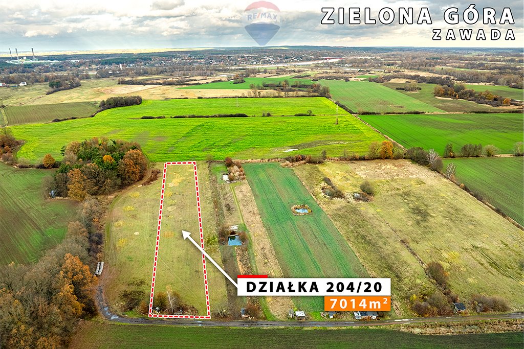 Działka rolna na sprzedaż Zielona Góra, Zawada  7 014m2 Foto 7