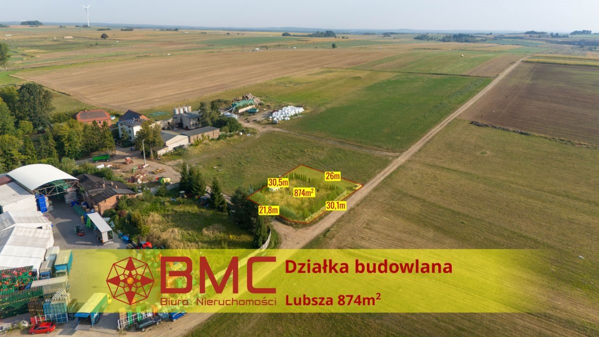 Działka budowlana na sprzedaż Lubsza, Młynek  874m2 Foto 1