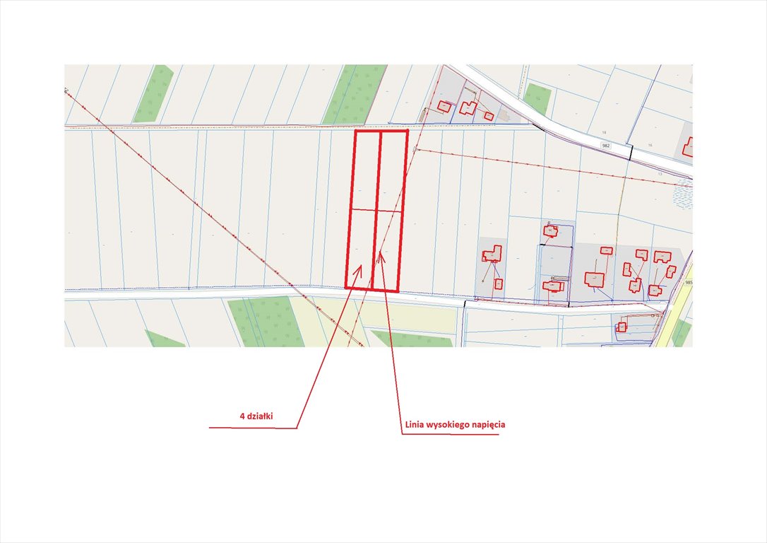Działki w Jaślany, 24,77-25,29 ar, warunki zabudowy Jaślany, Bugaj  2 529m2 Foto 1