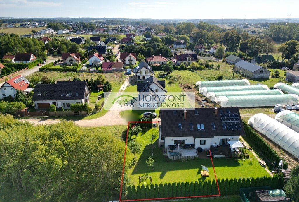 Dom bliźniak z dużym ogrodem i poddaszem do adaptacji Pępowo  137m2 Foto 1