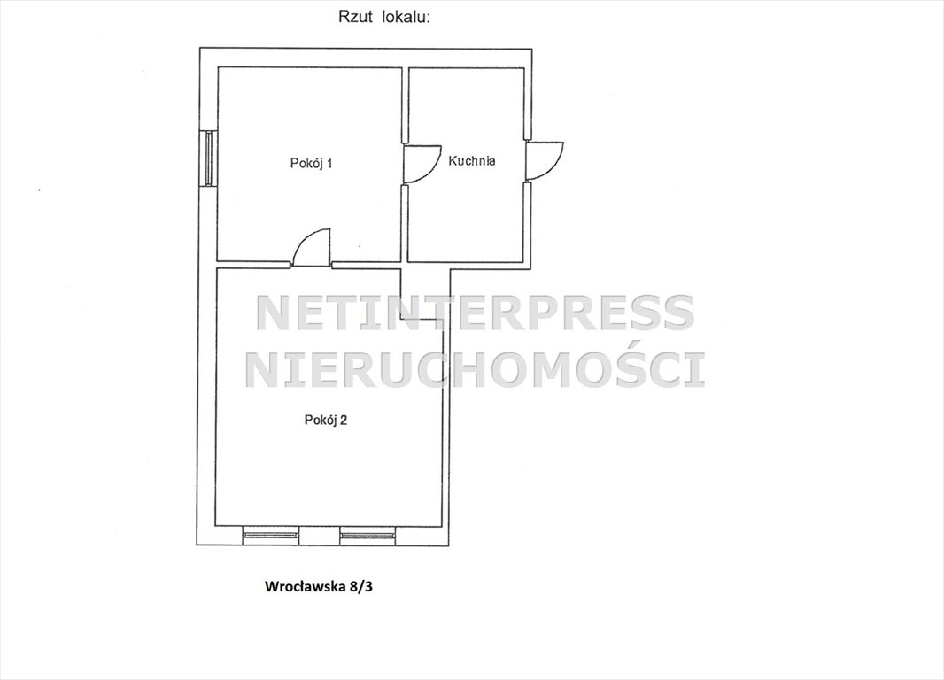 Mieszkanie trzypokojowe na sprzedaż Nowa Sól  60m2 Foto 3