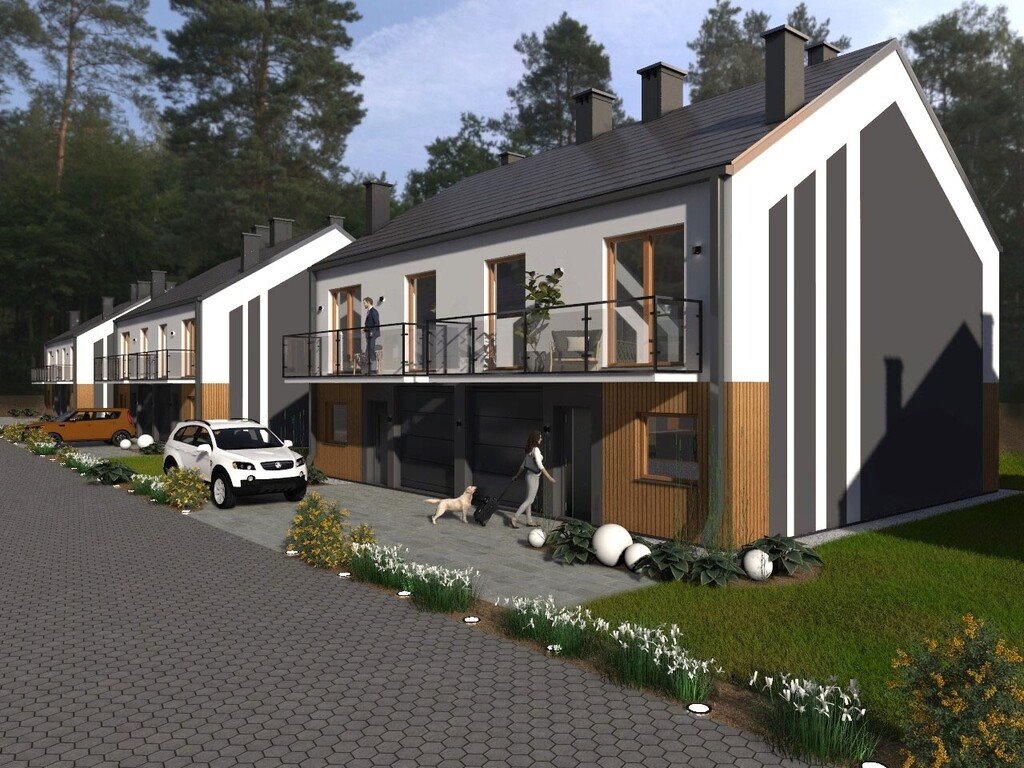 Nowoczesny dom bliźniak z garażem i ogrodem, 123 m² Głogów Małopolski, Partyzantów  123m2 Foto 1