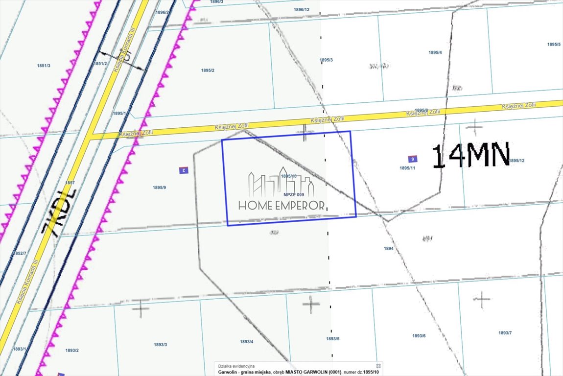 Działka 943 m² pod zabudowę jednorodzinną w Garwolinie - polecam! Garwolin, Księżnej Zofii  943m2 Foto 1